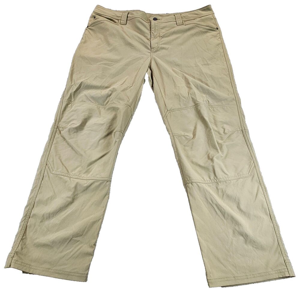 Simms Fishing Pants Mens 42S Tan Outdoor Camping Nylon Outdoor Hiking Stretch